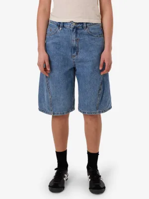 Ronnie Pieced Denim Short - Bright Mid Blue