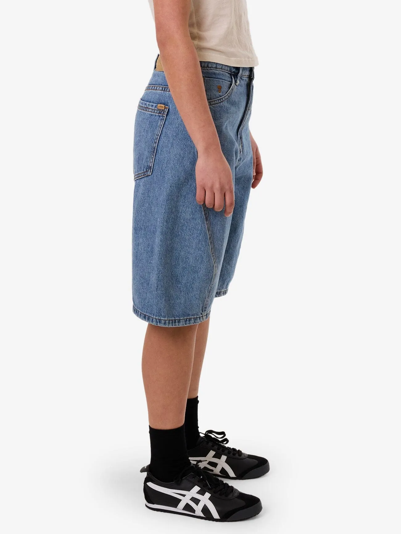 Ronnie Pieced Denim Short - Bright Mid Blue