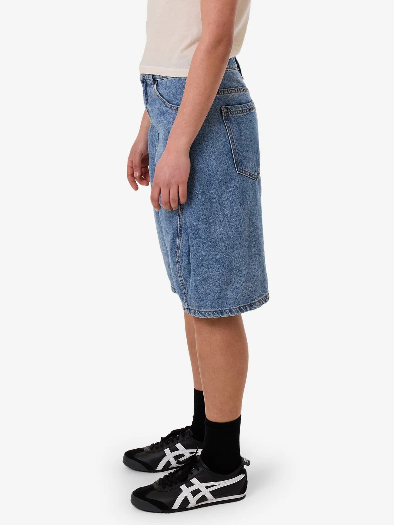 Ronnie Pieced Denim Short - Bright Mid Blue