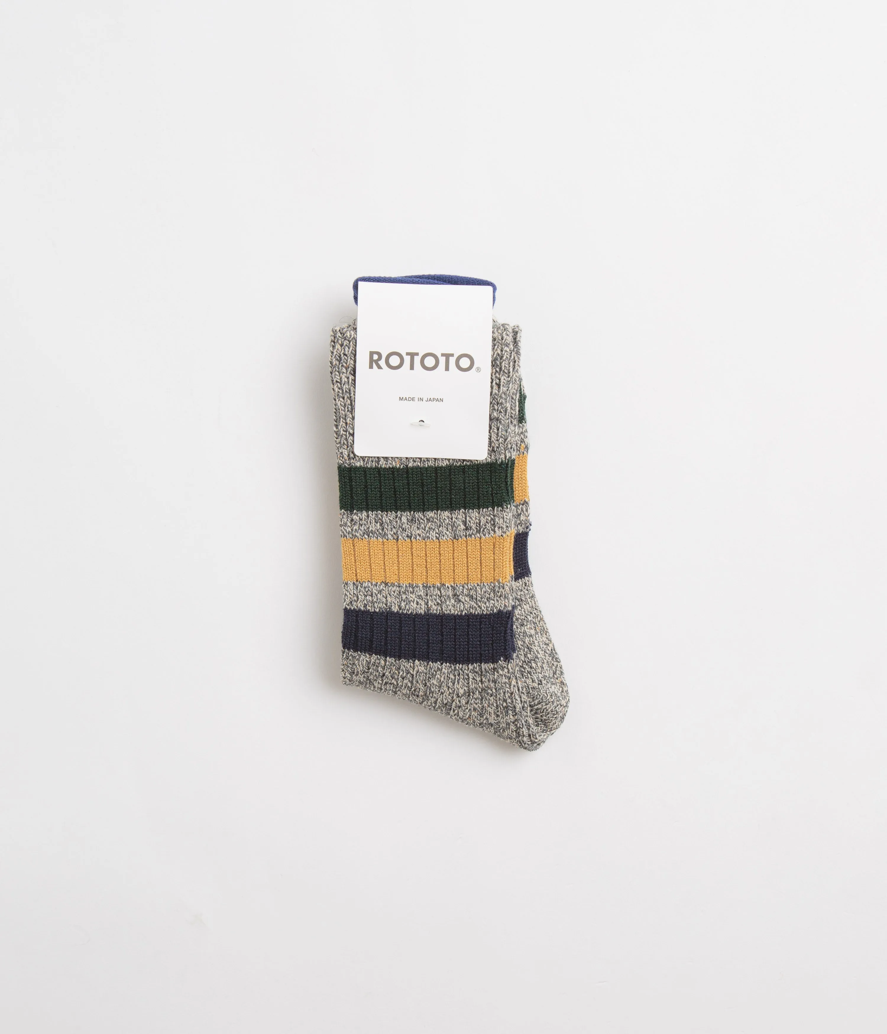 ROTOTO Striped Socks - Dark Grey