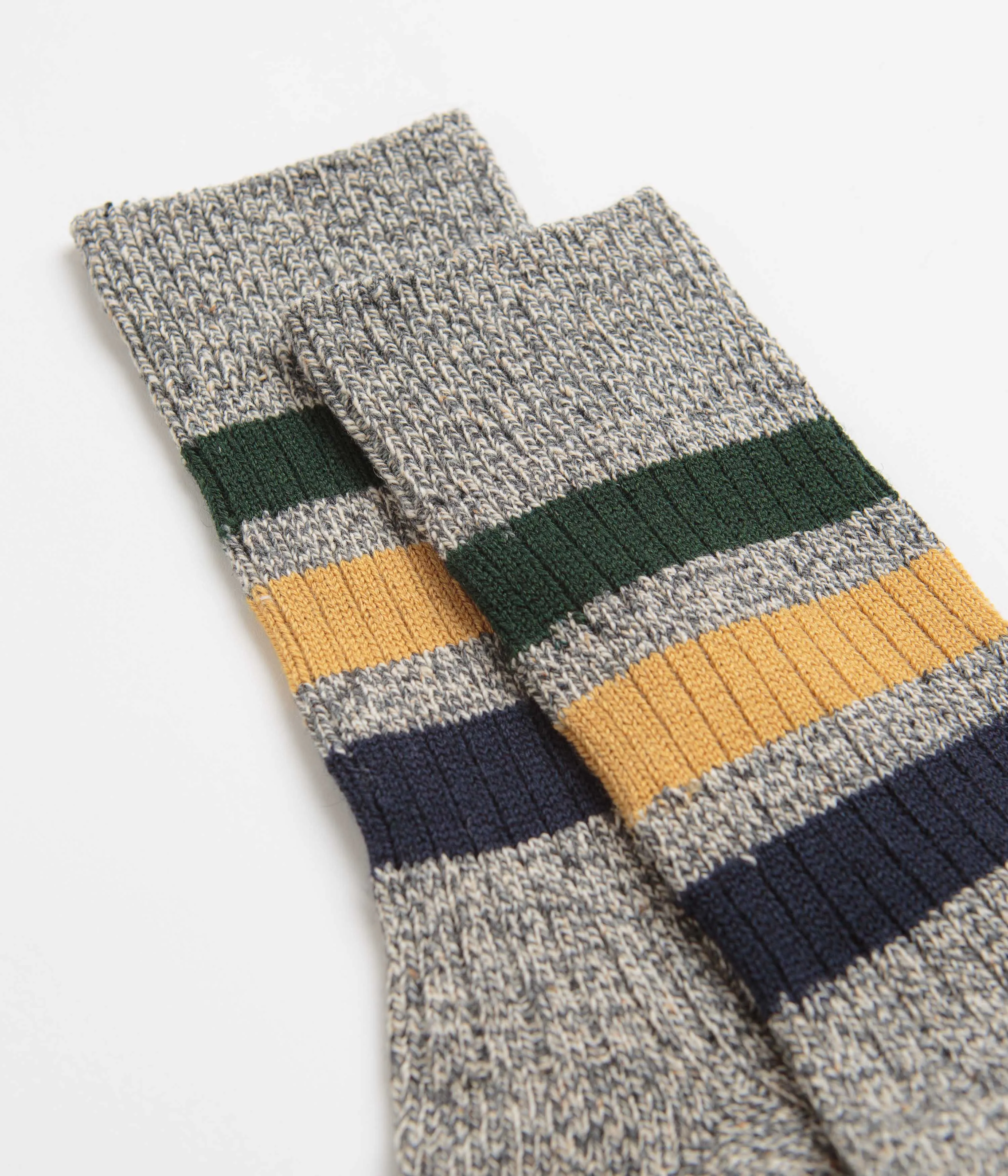 ROTOTO Striped Socks - Dark Grey