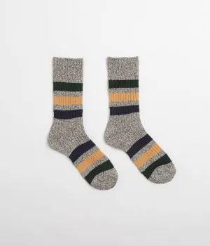 ROTOTO Striped Socks - Dark Grey