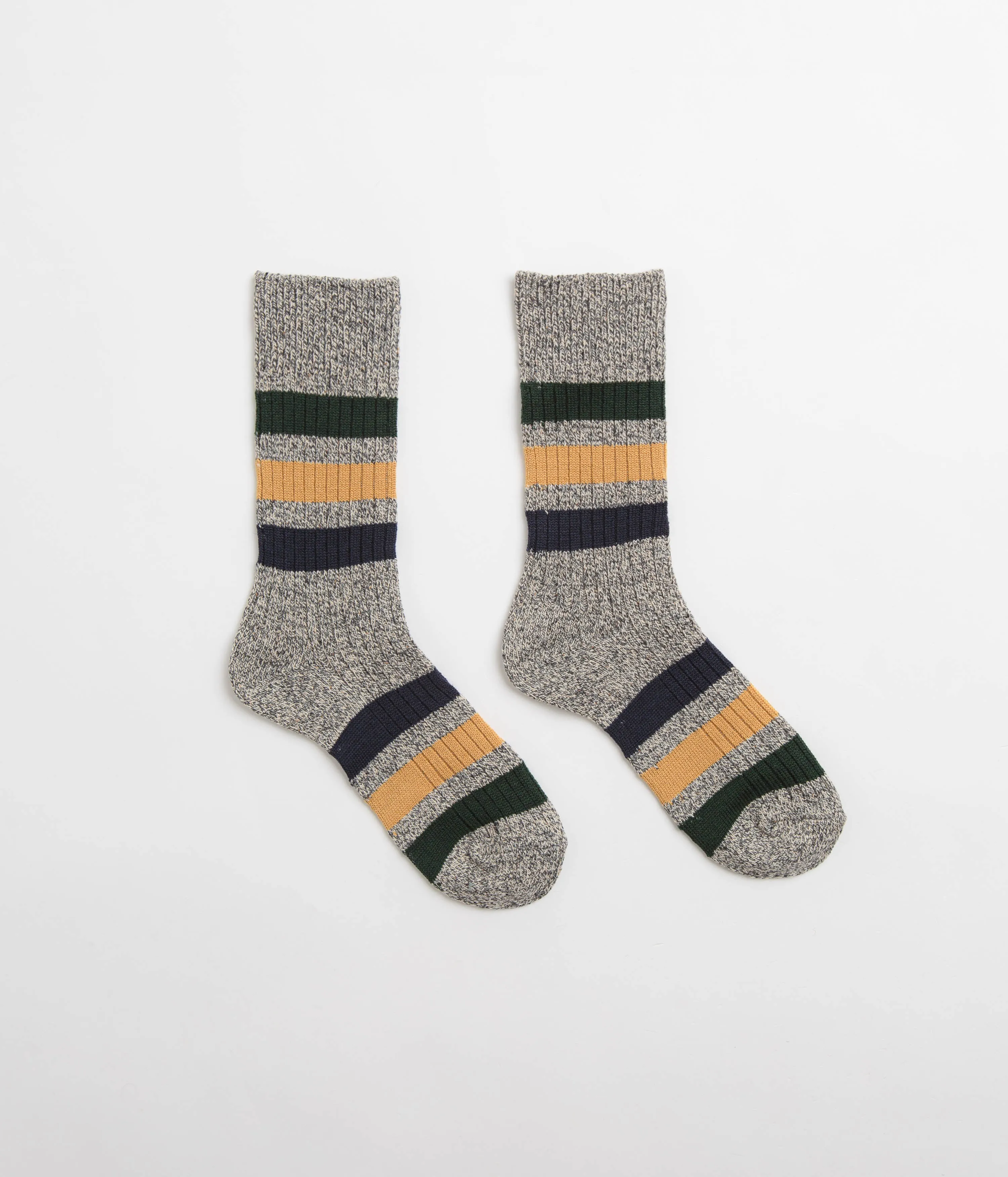 ROTOTO Striped Socks - Dark Grey