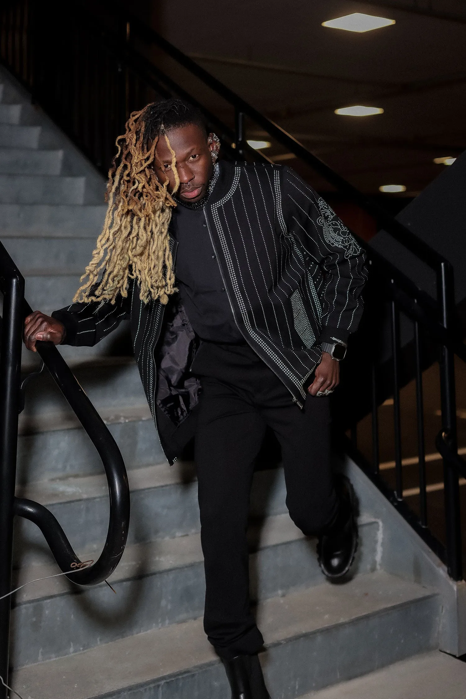 Rowdy Stud Bomber Jacket