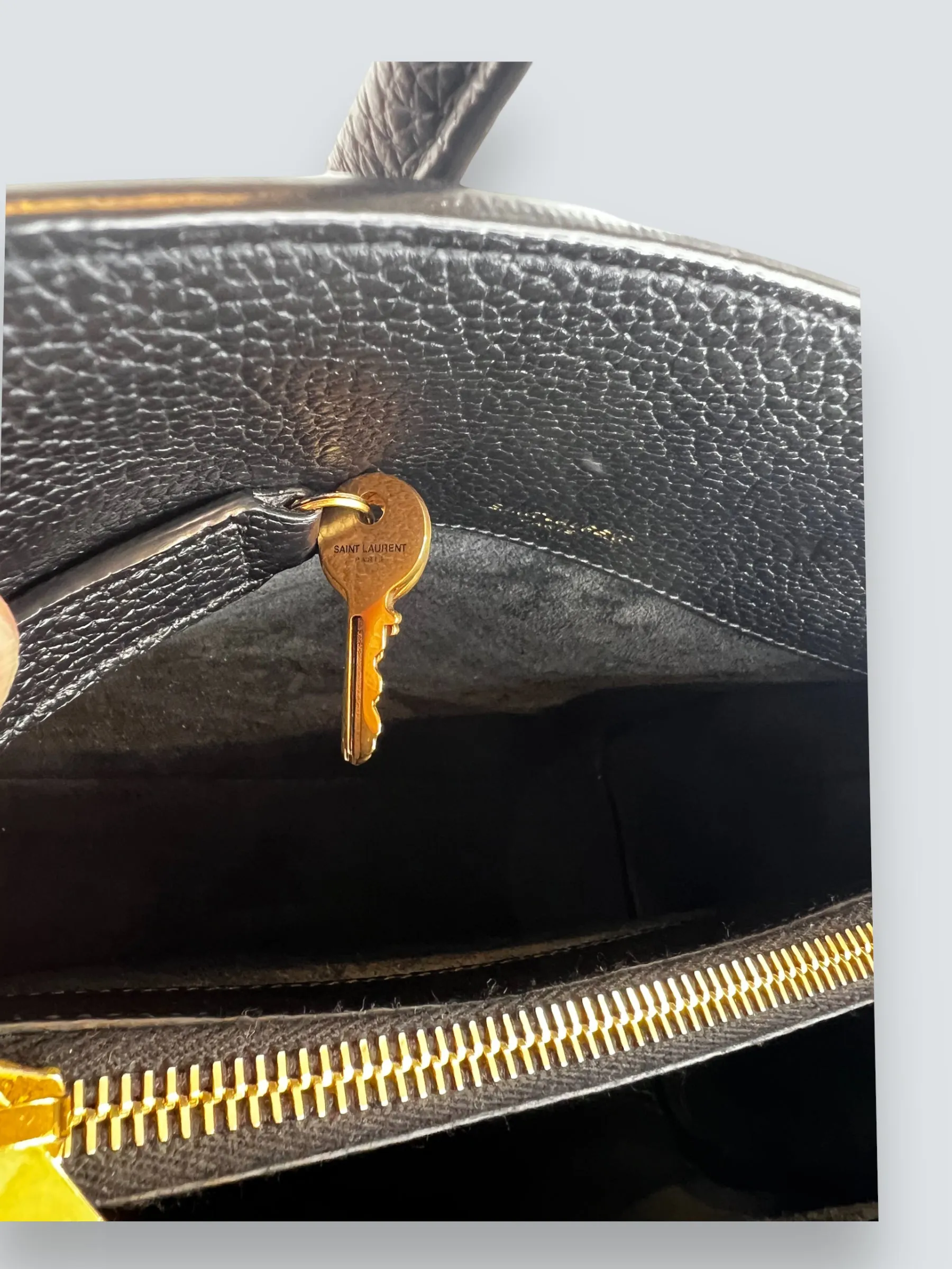 Saint Laurent Black Supple Grained Leather Baby Sac Du Jour Tote