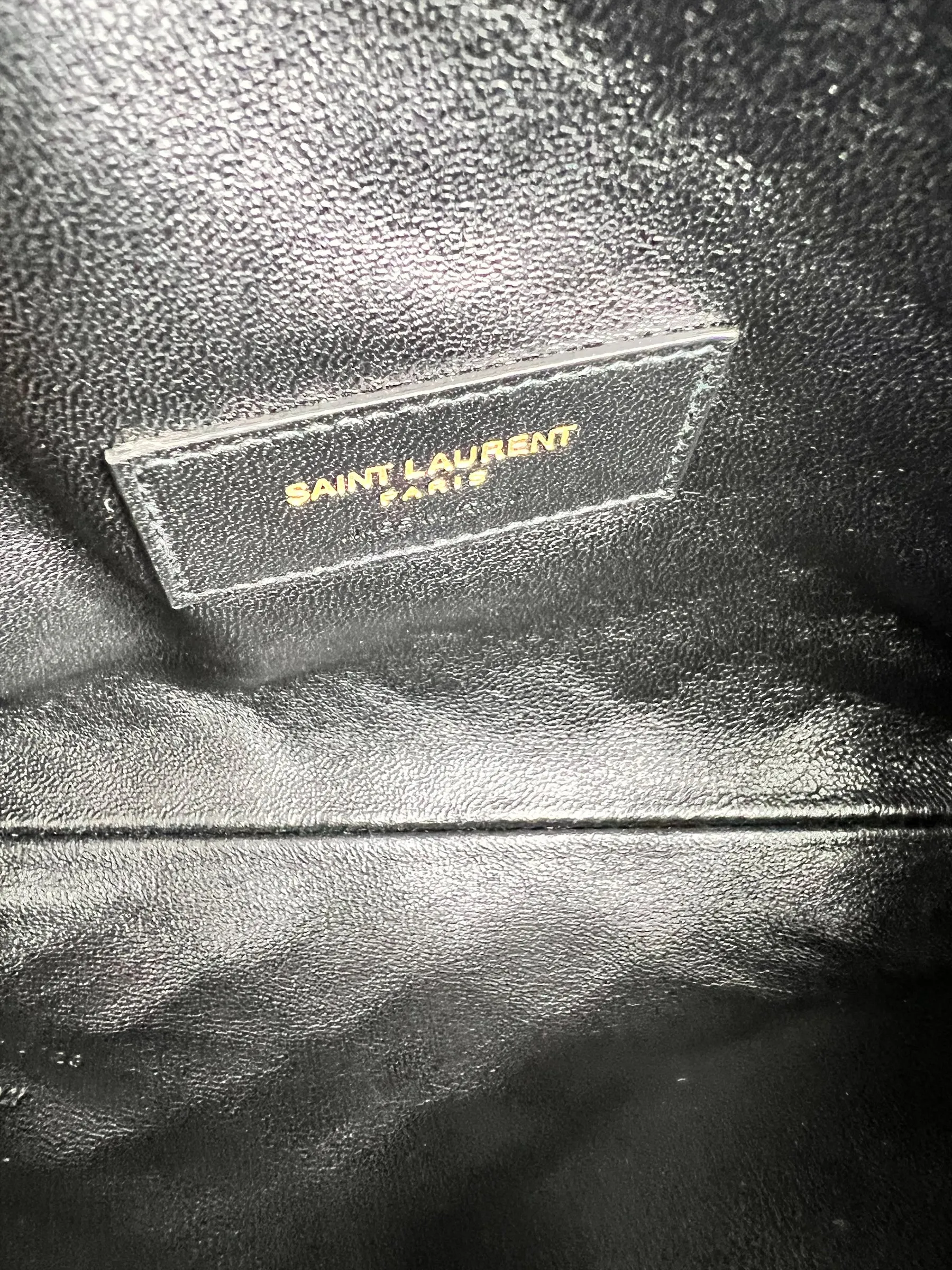Saint Laurent Cream Quilted Leather Chain Gaby Crossbody