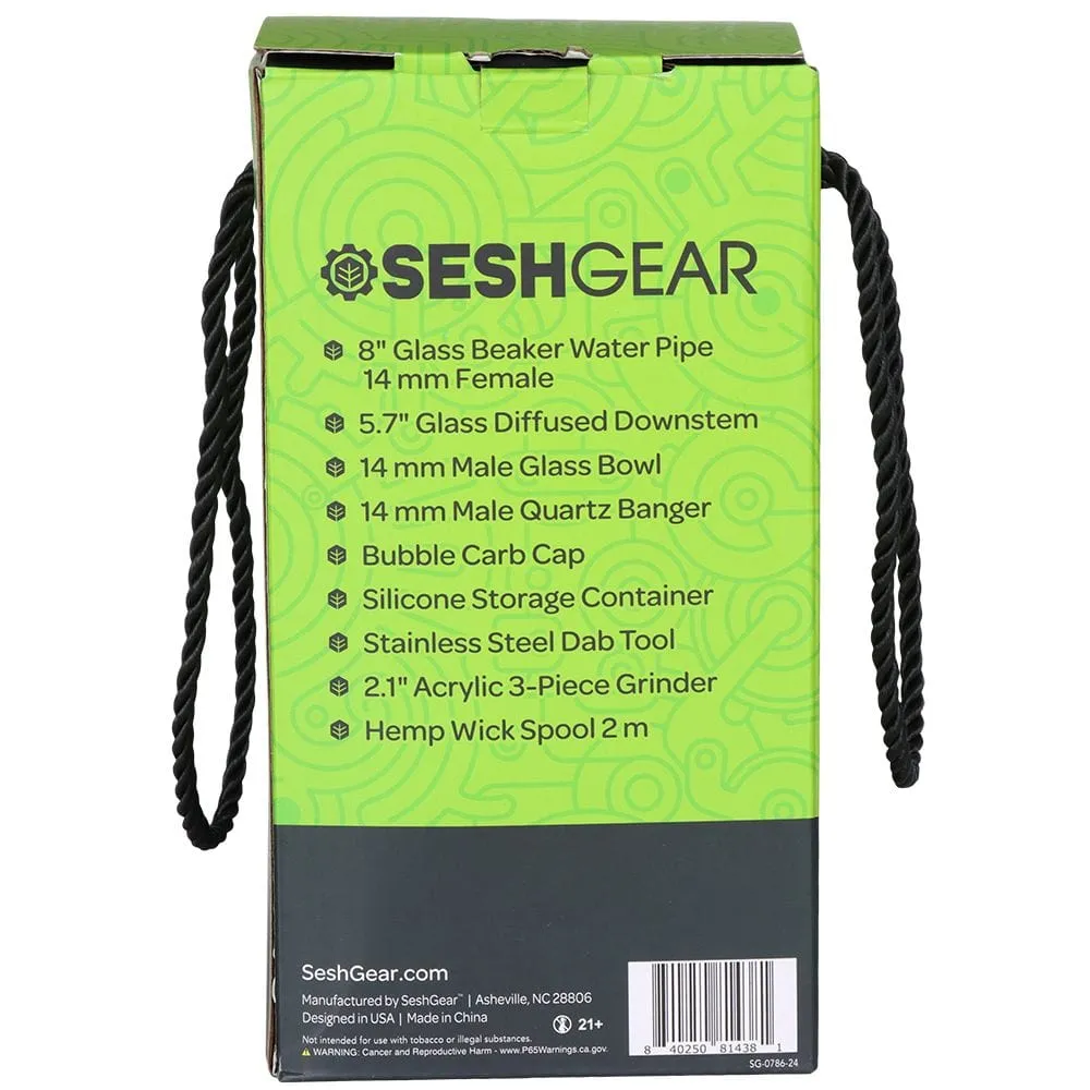 SeshGear Glass Beaker Bong Smokers' Kit