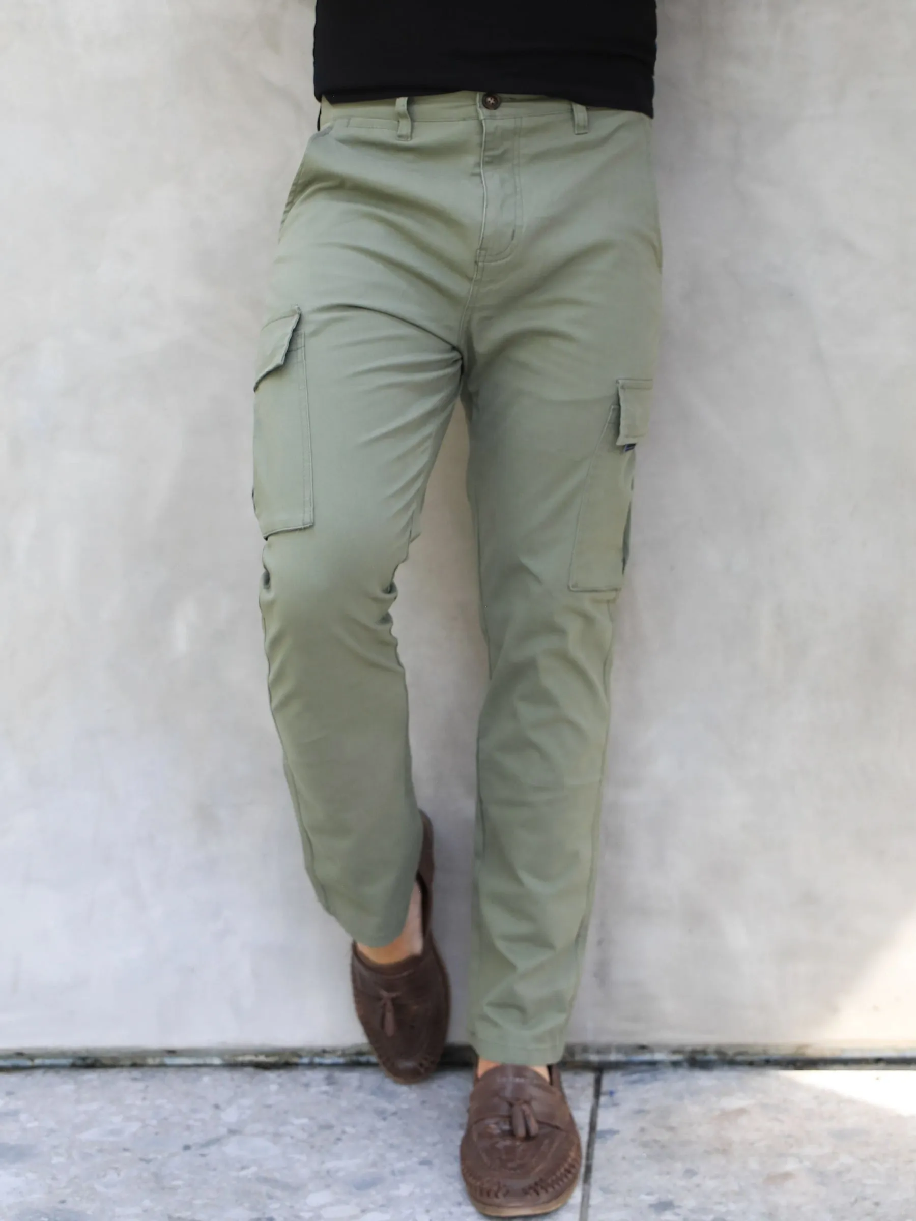 Straight Leg Cargo - Light Green