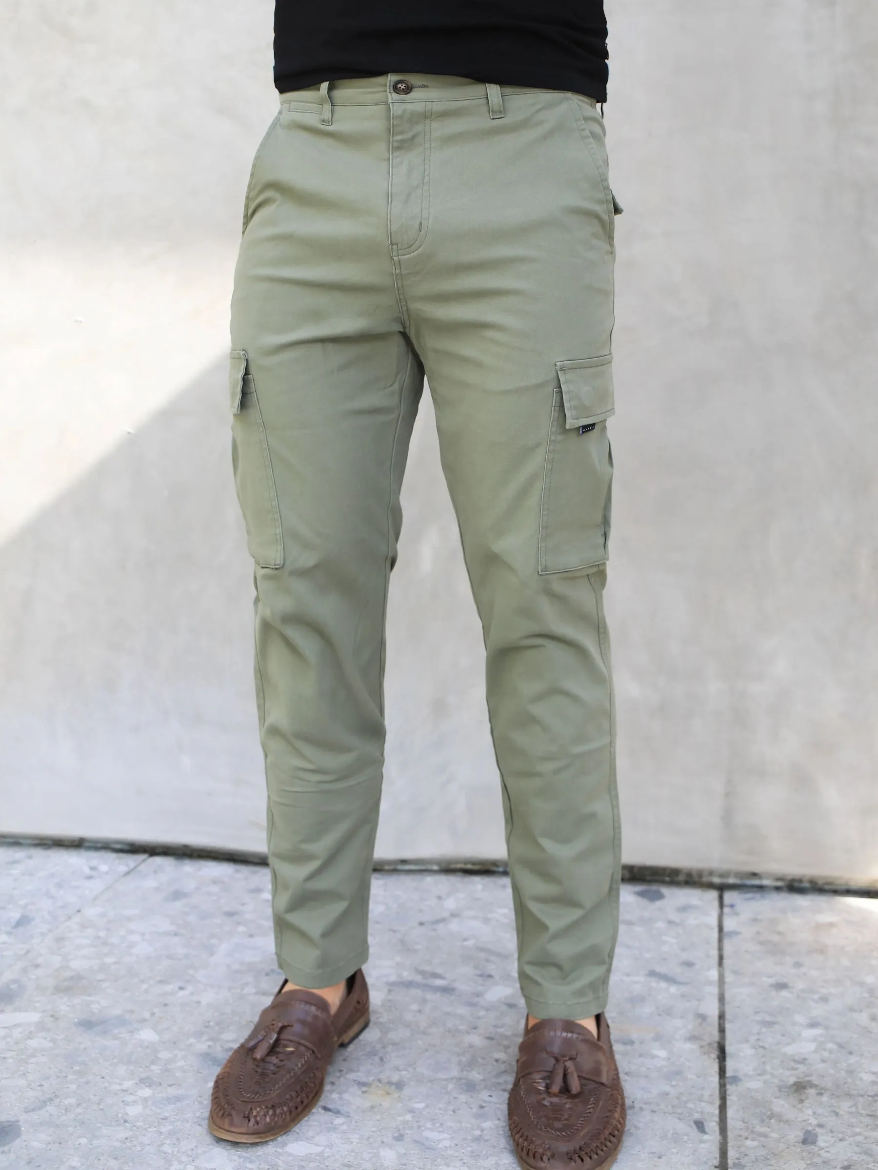 Straight Leg Cargo - Light Green