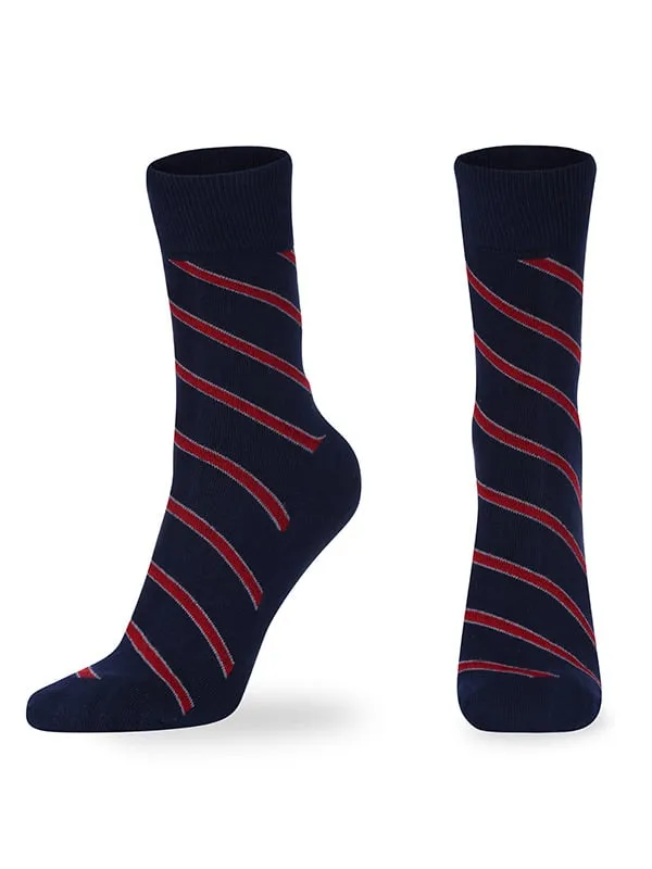 Striped Cotton Full Length Socks