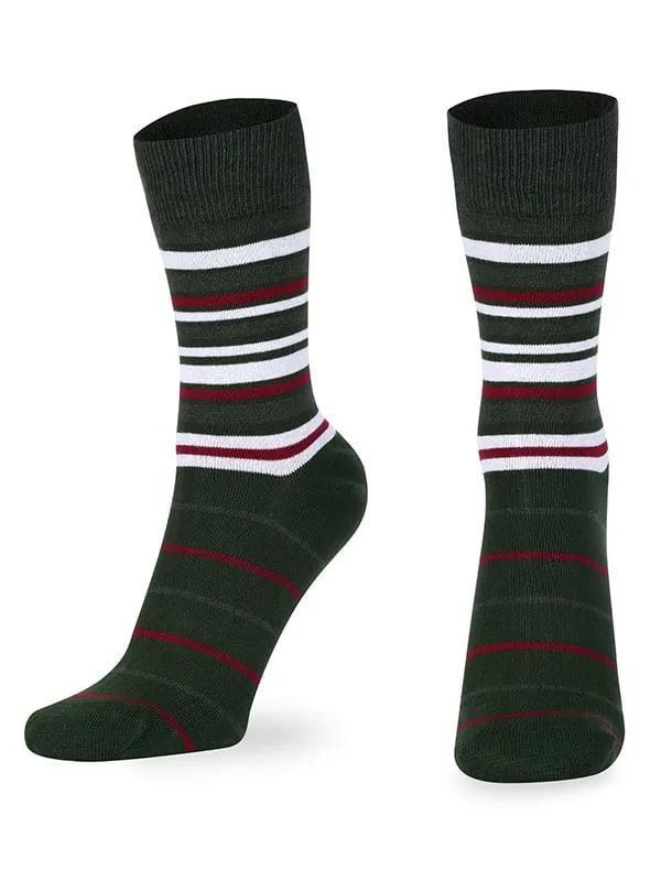 Striped Cotton Full Length Socks
