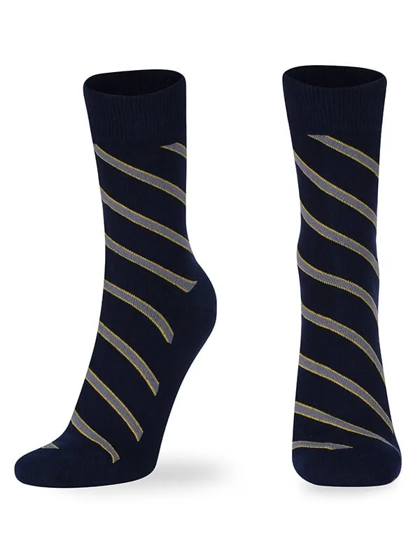 Striped Cotton Full Length Socks