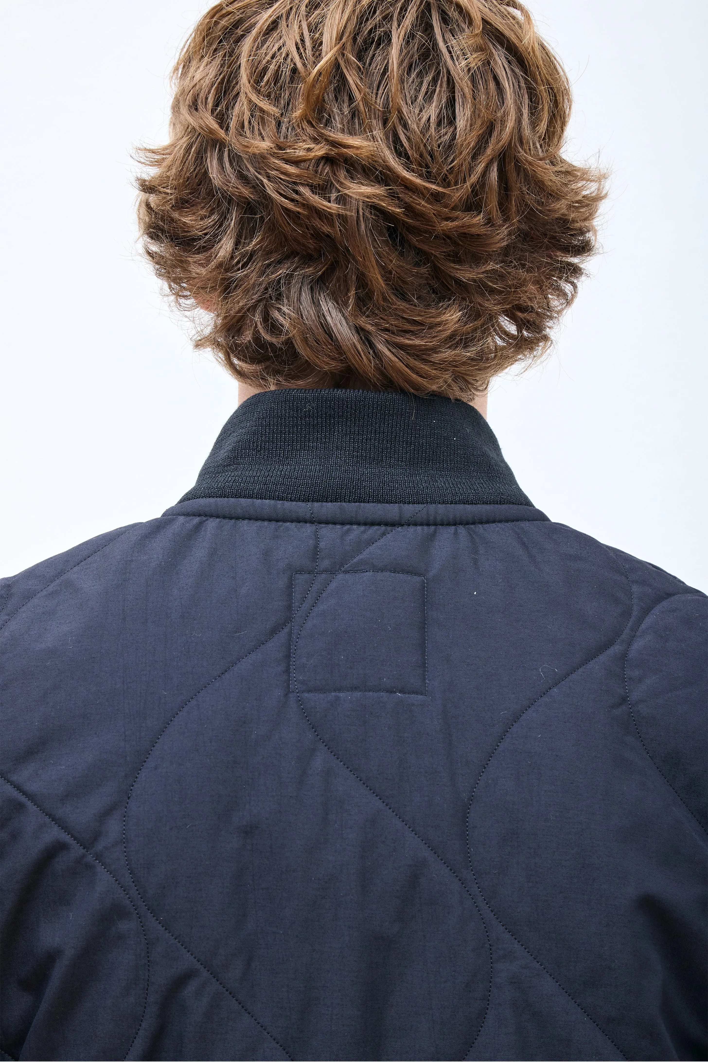Stud Front Bomber Gilet Black