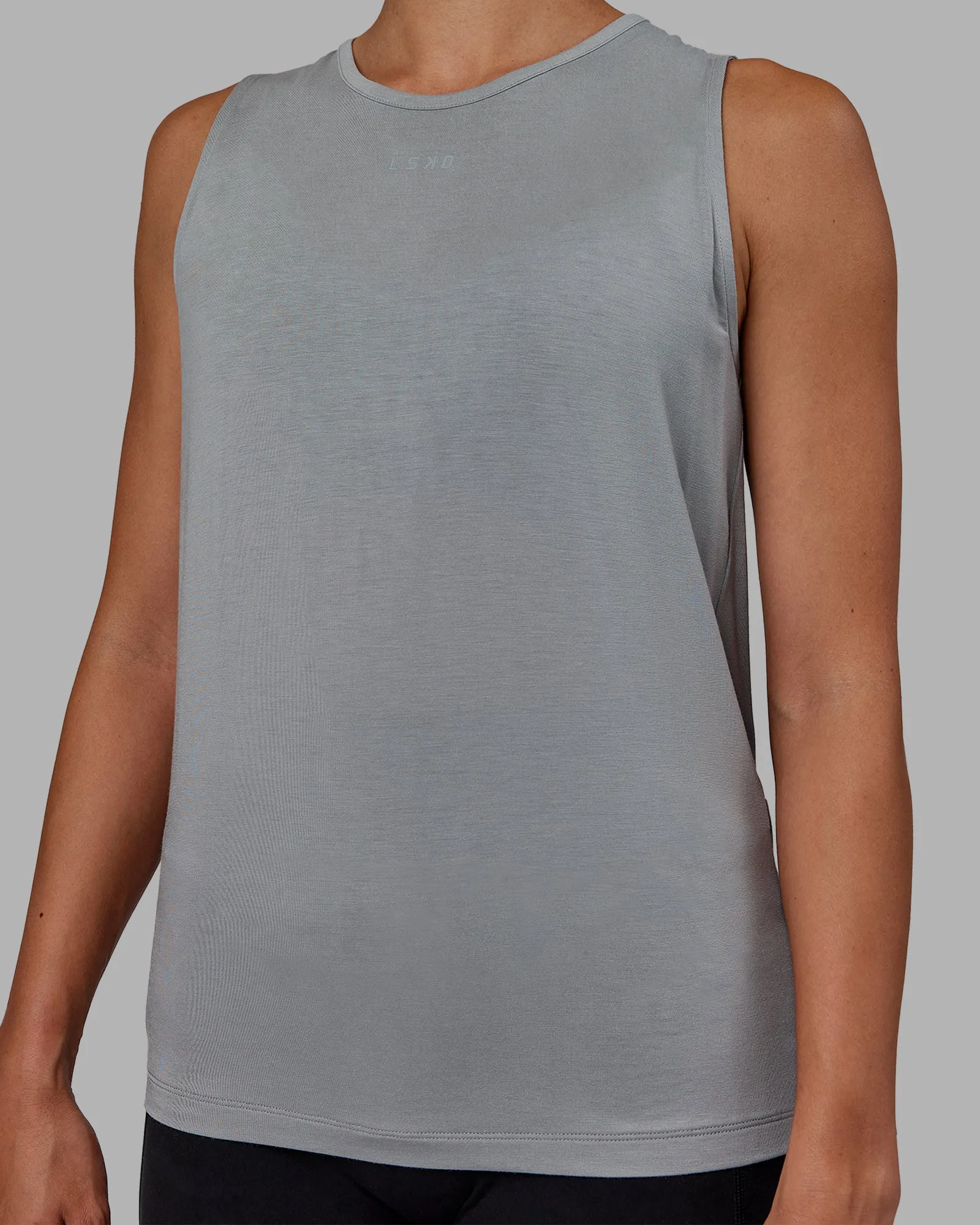 Swivel Open Back Tank - Circular Grey