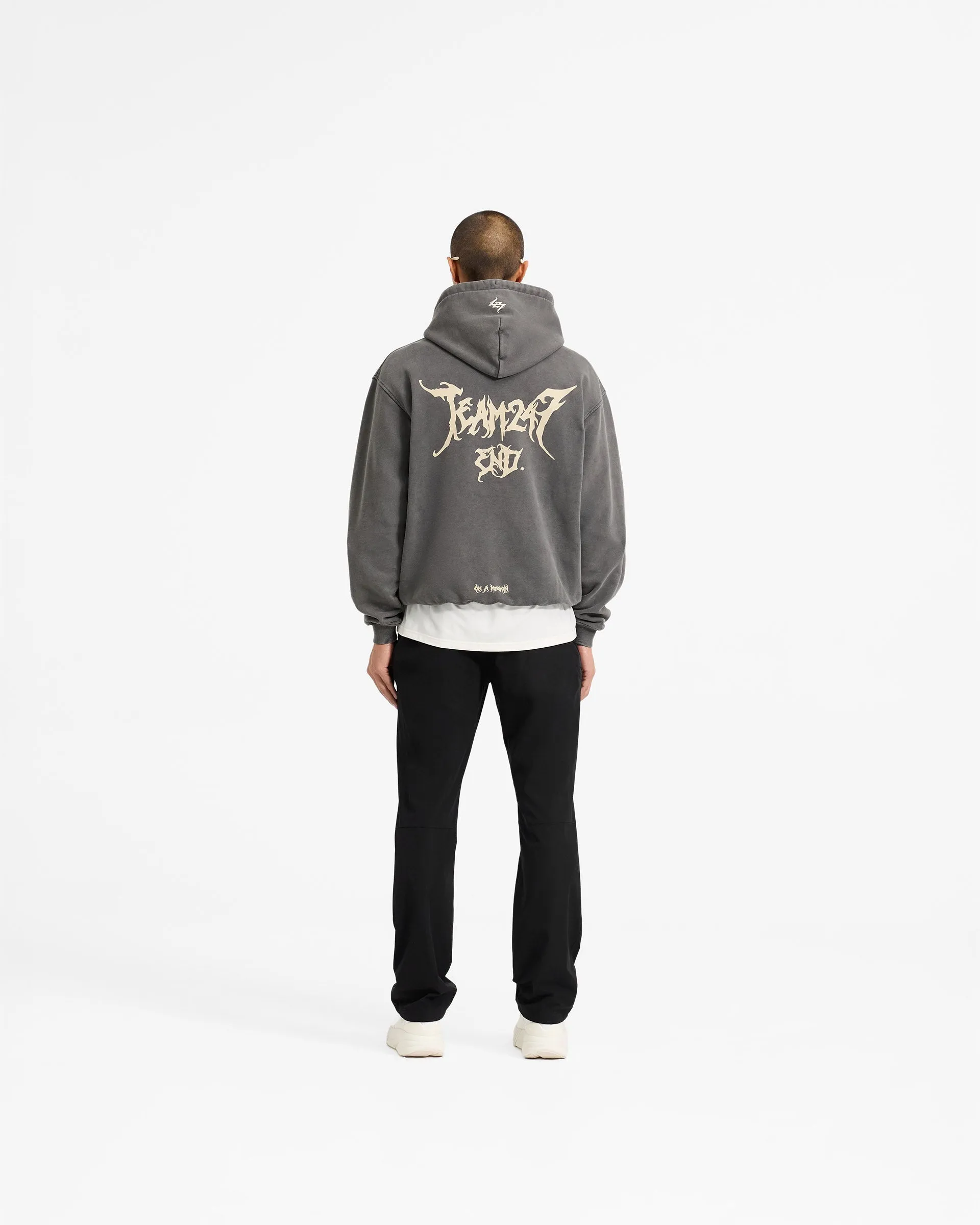 Team 247 X END Oversized Hoodie - Washed Grey