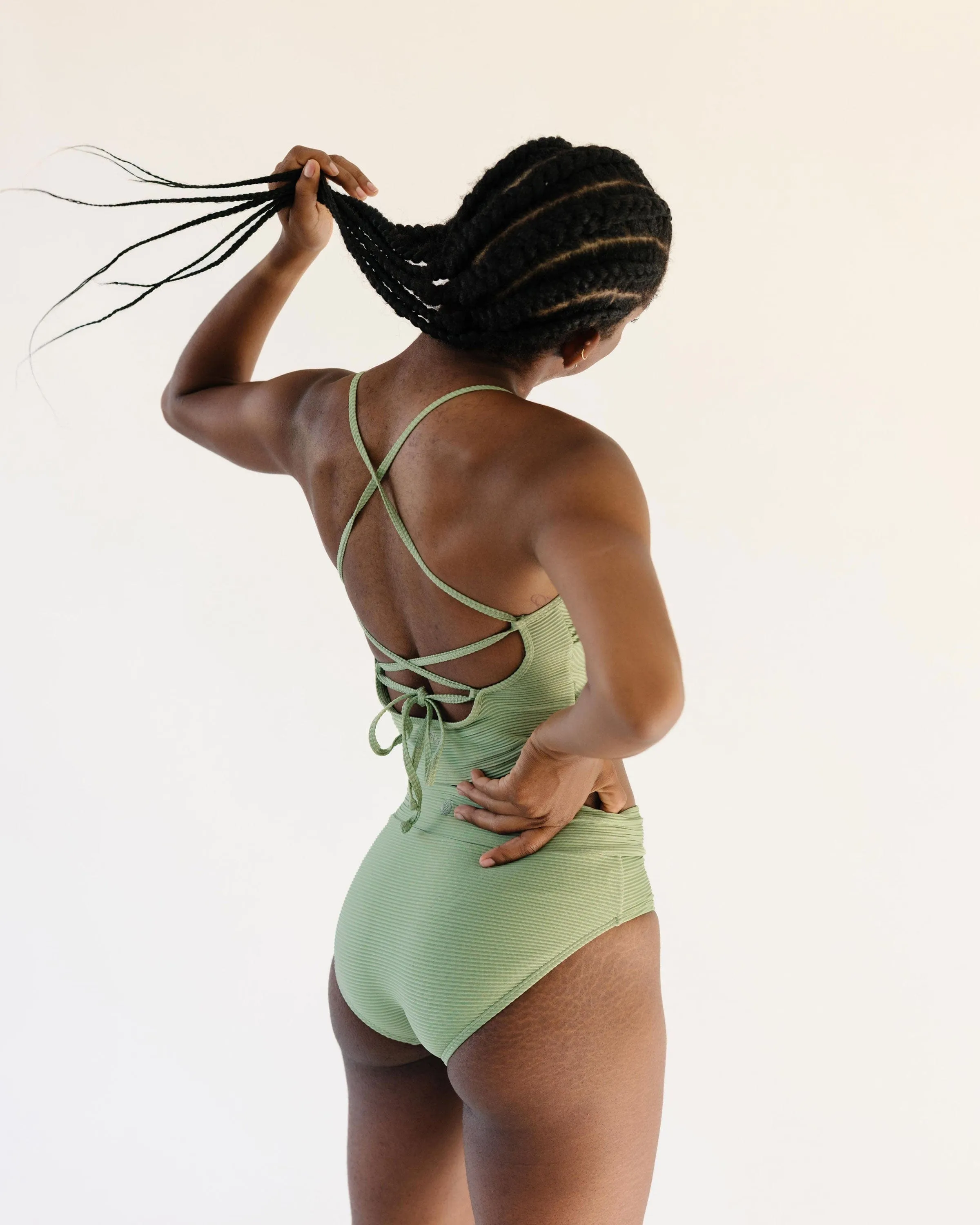 Textured Olympia Mid Rise Bottom
