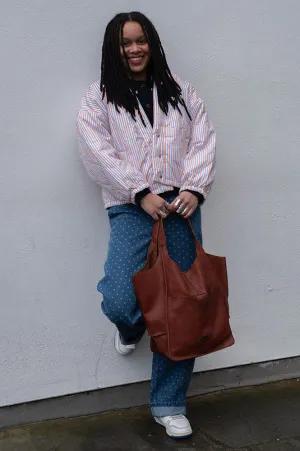 The Tiny Big Sister Striped Blue and Grey Papaya Jacket