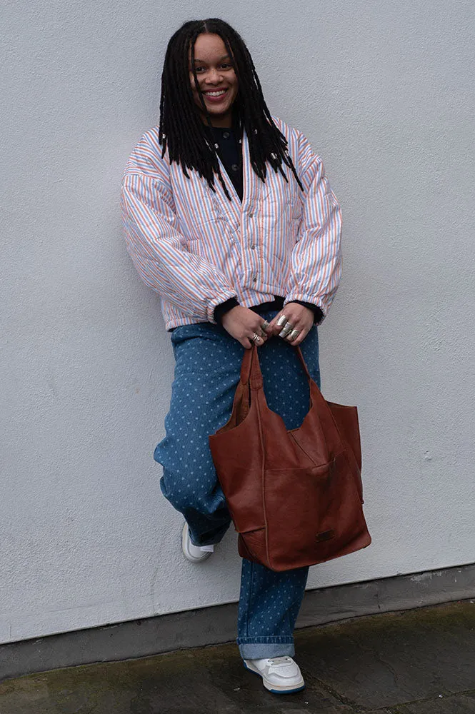 The Tiny Big Sister Striped Blue and Grey Papaya Jacket