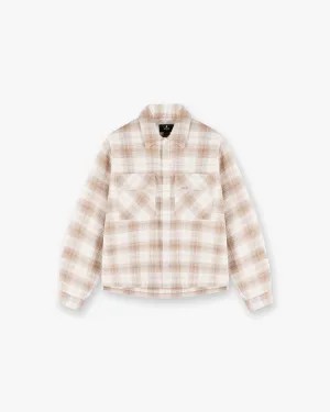 Waffle Flannel Shirt - Mid Brown