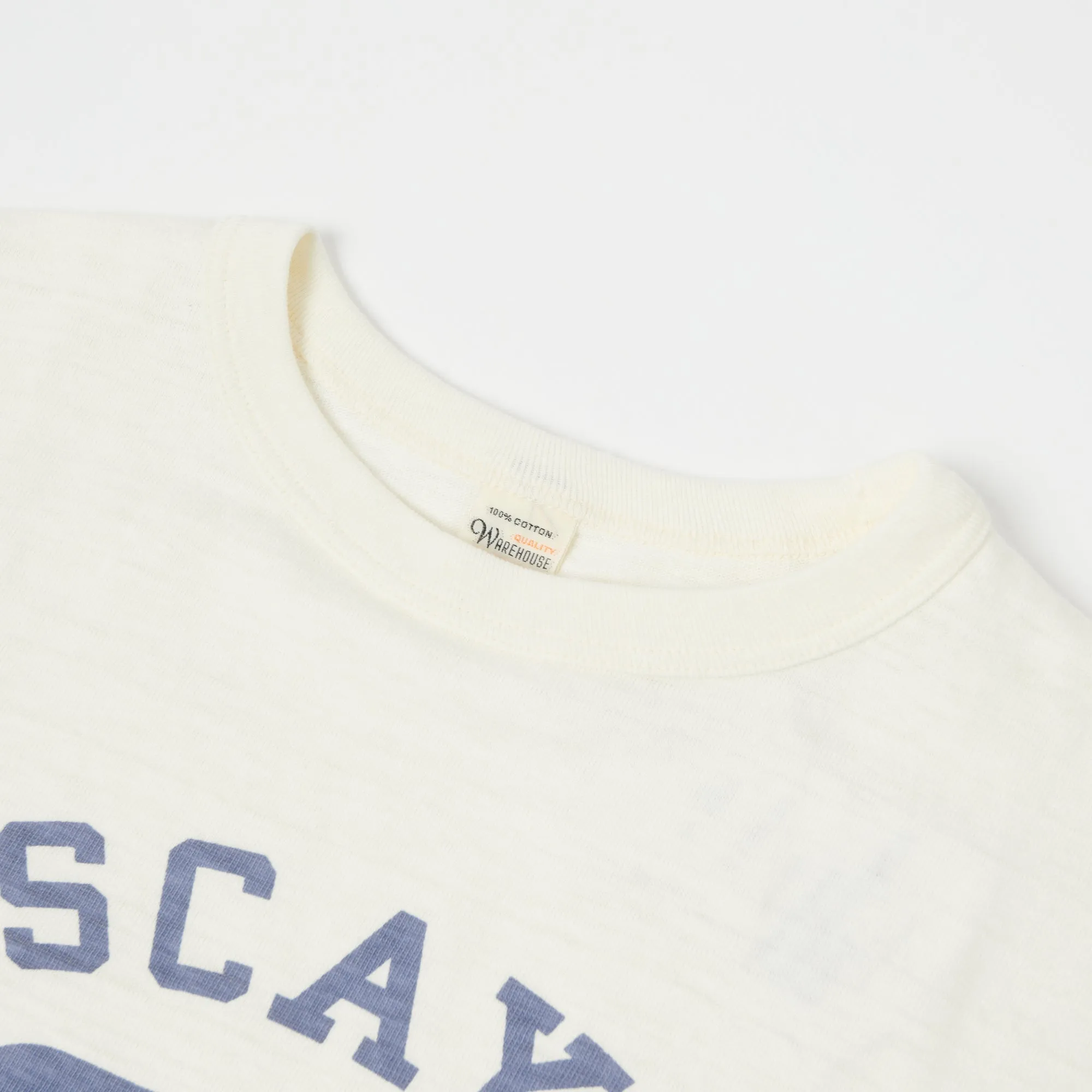 Warehouse 4800 'Biscayne' Baseball Tee - Cream/Green