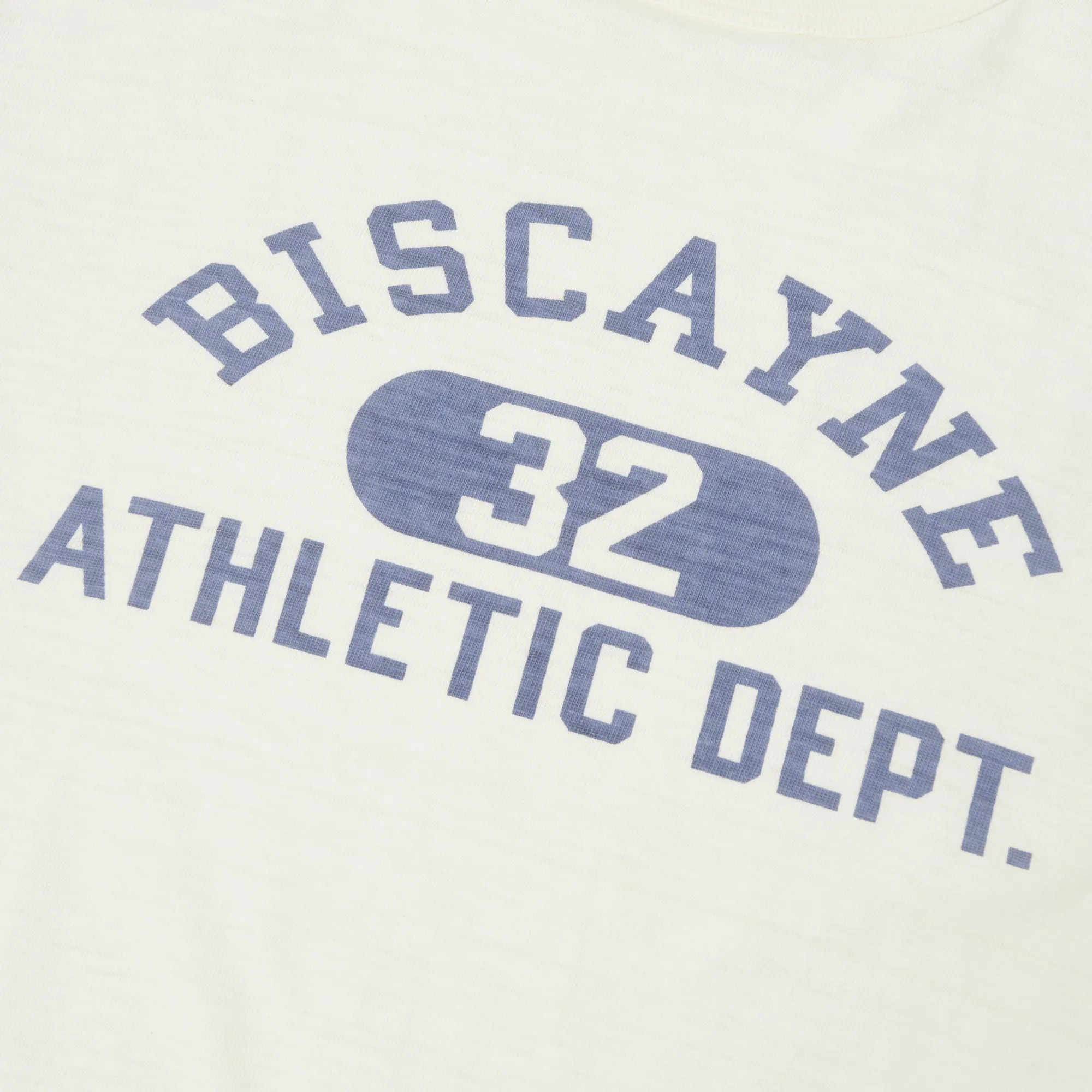 Warehouse 4800 'Biscayne' Baseball Tee - Cream/Green