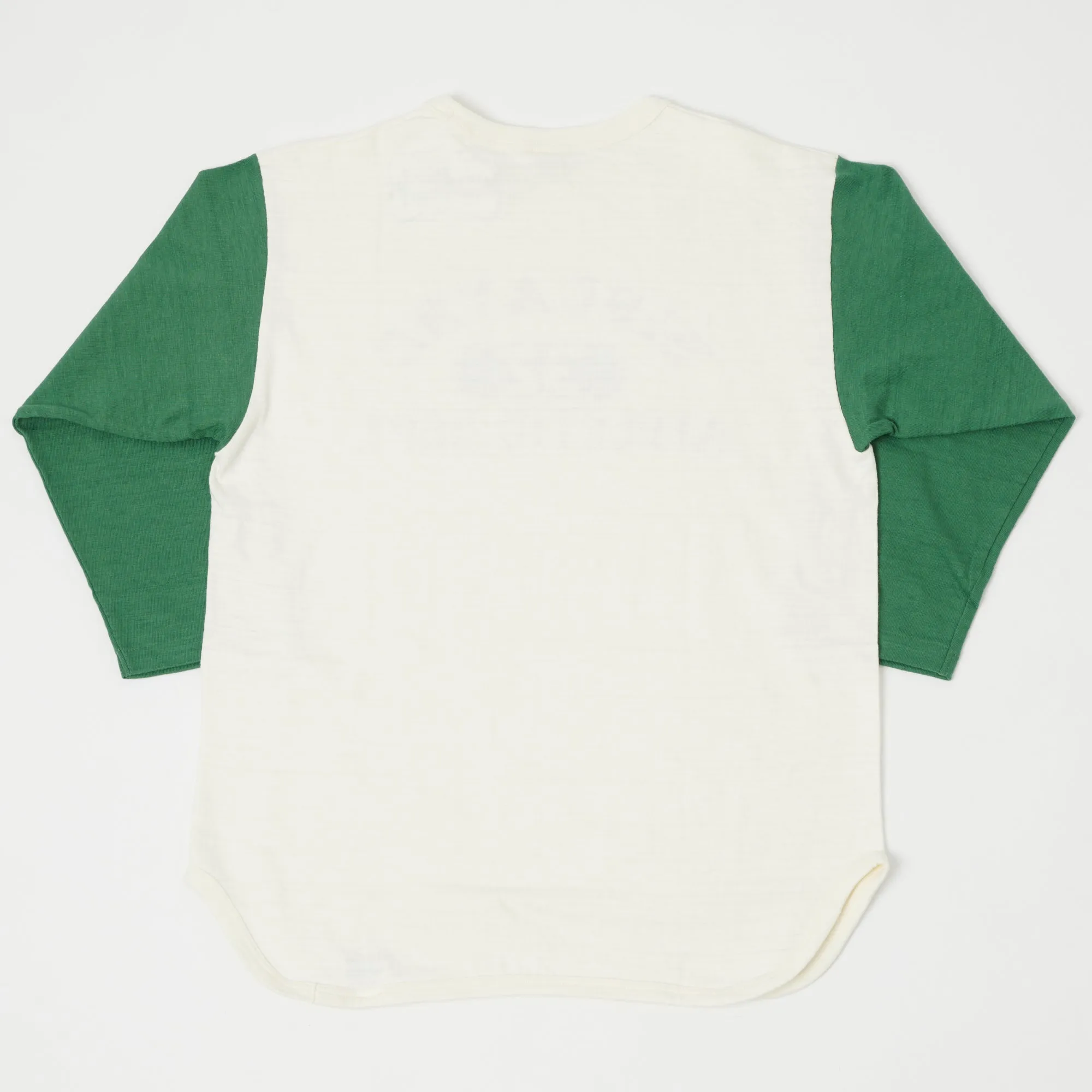 Warehouse 4800 'Biscayne' Baseball Tee - Cream/Green