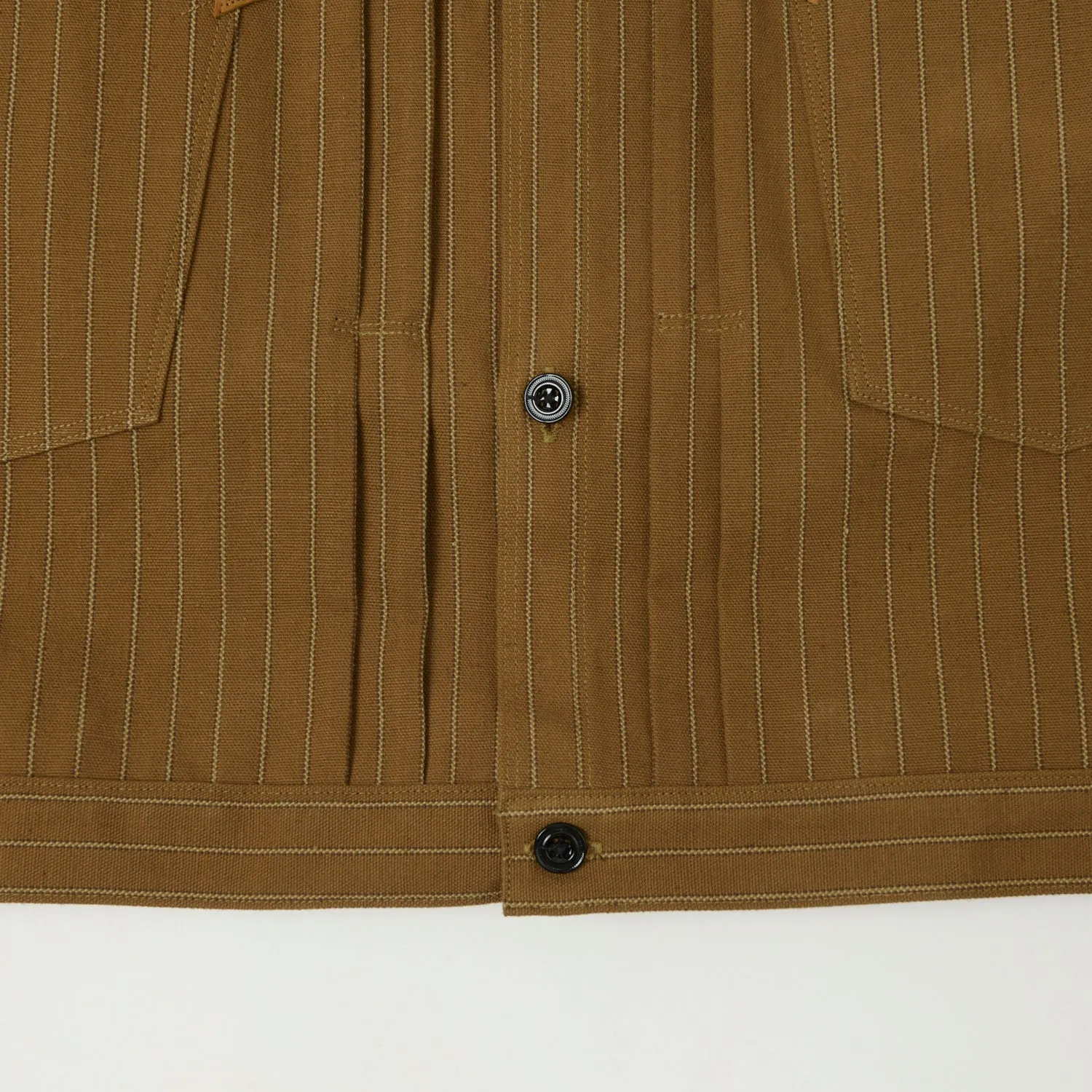 Warehouse & Co 2214 1880s Heavy Leather Bound 'Greenebaum' Jacket - Duck Stripe