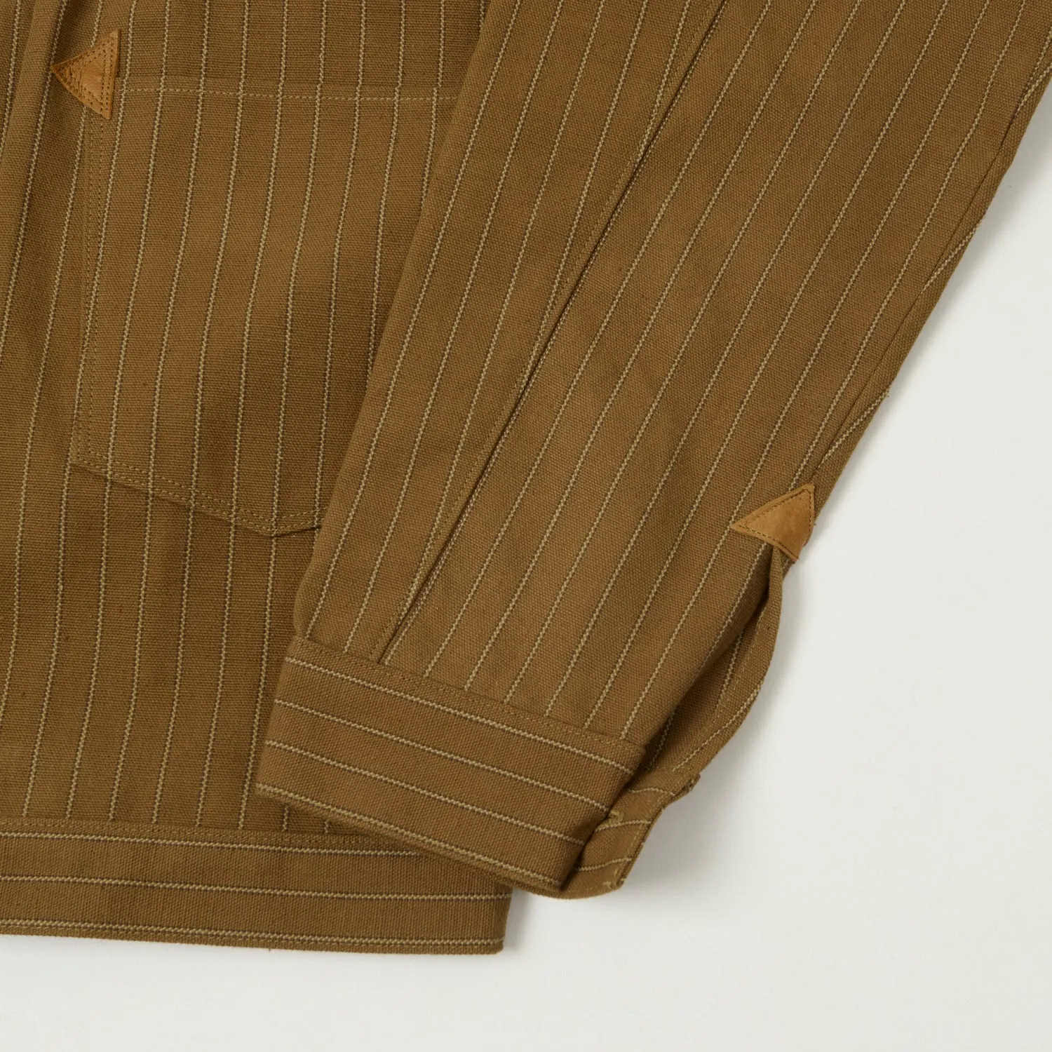 Warehouse & Co 2214 1880s Heavy Leather Bound 'Greenebaum' Jacket - Duck Stripe