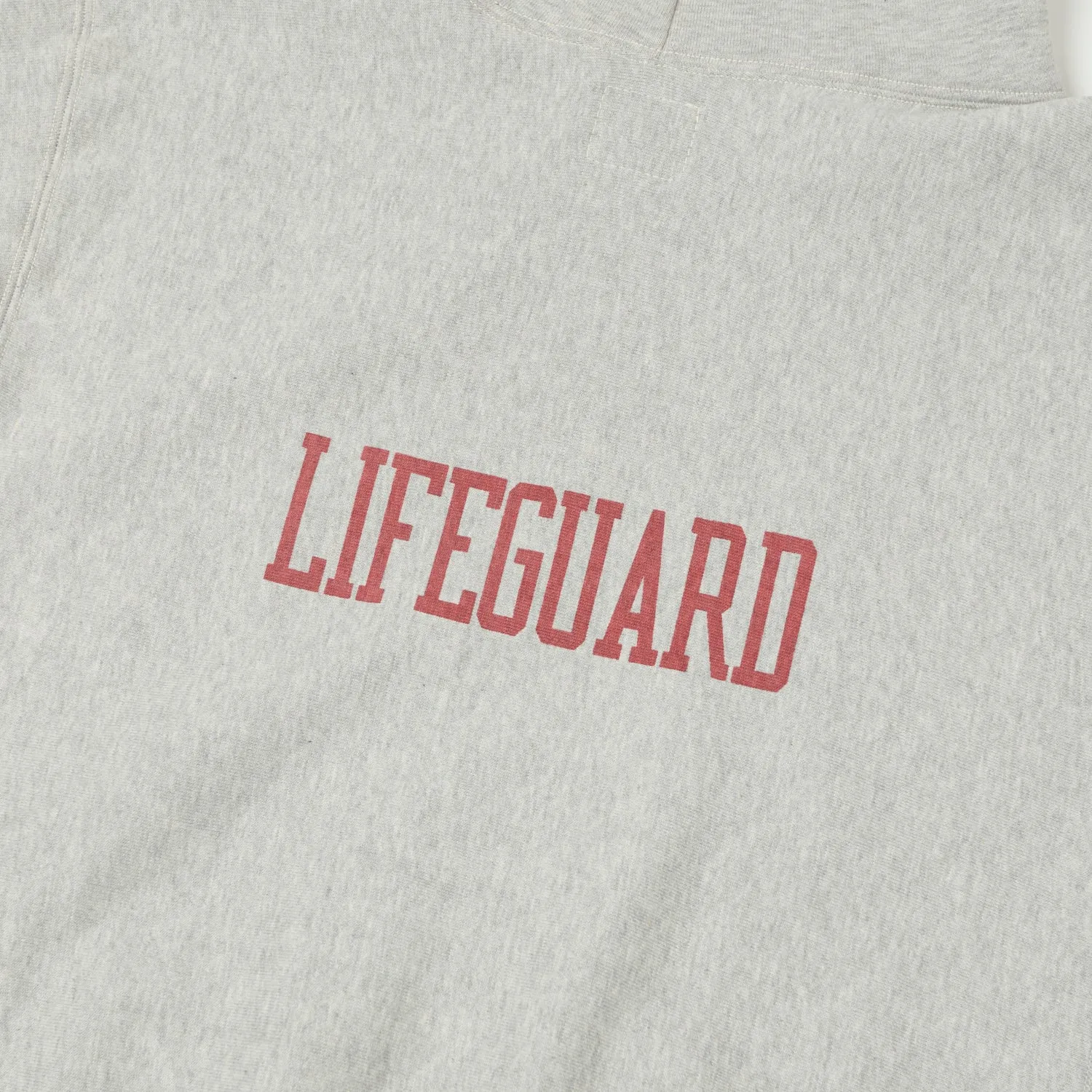 Warehouse & Co 484 'Lifeguard' Reverse Weave Hooded Sweatshirt - Heather Grey