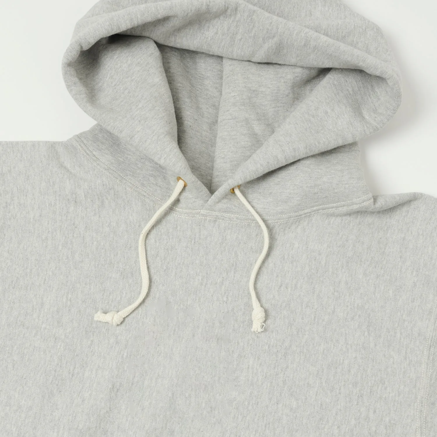 Warehouse & Co 484 Reverse Weave Hooded Sweatshirt - Heather Grey