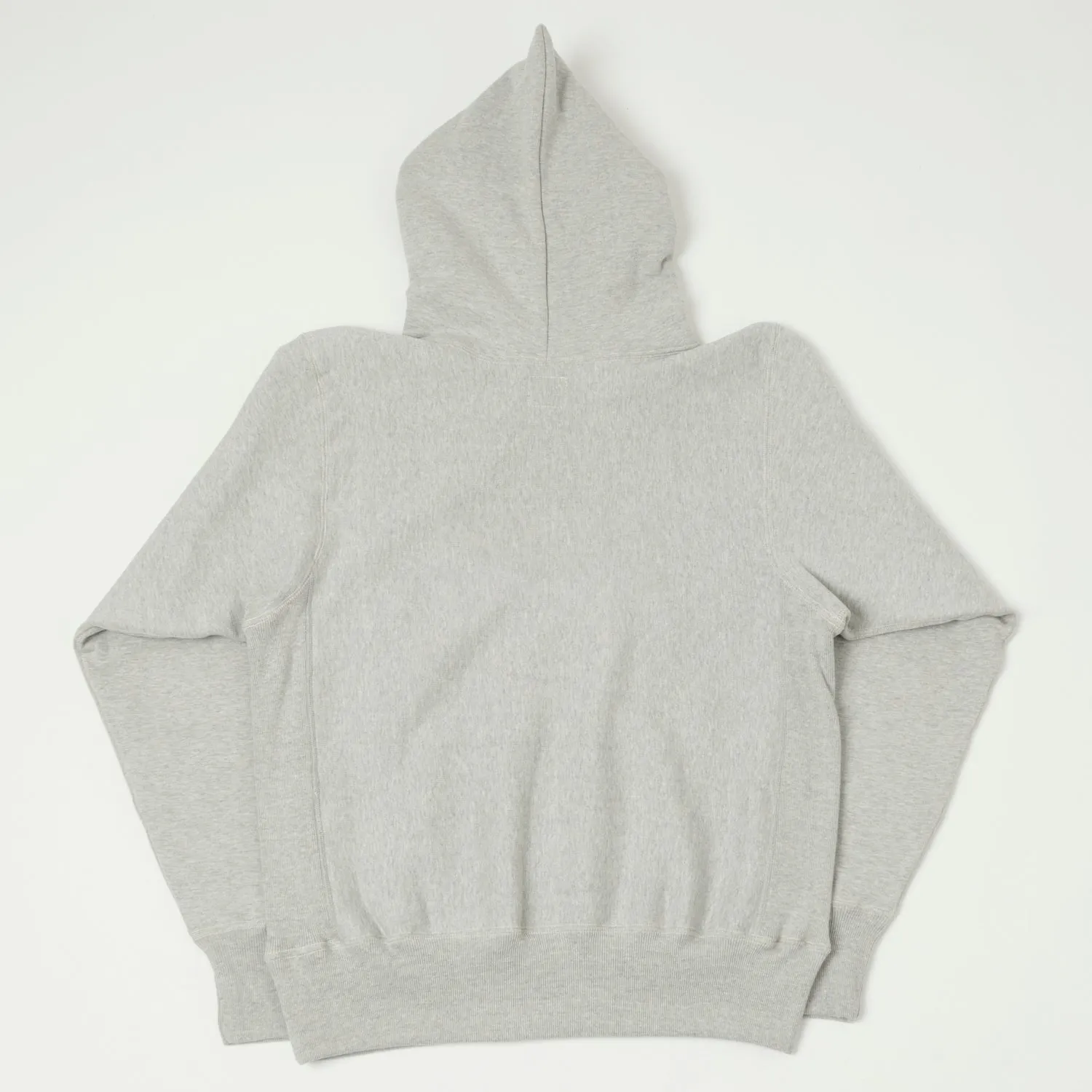 Warehouse & Co 484 Reverse Weave Hooded Sweatshirt - Heather Grey