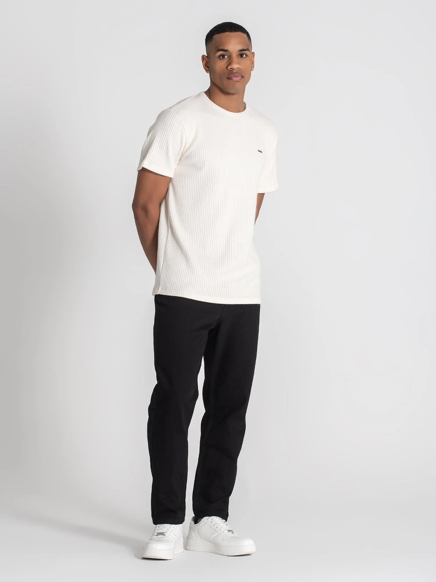 White Striped Tee