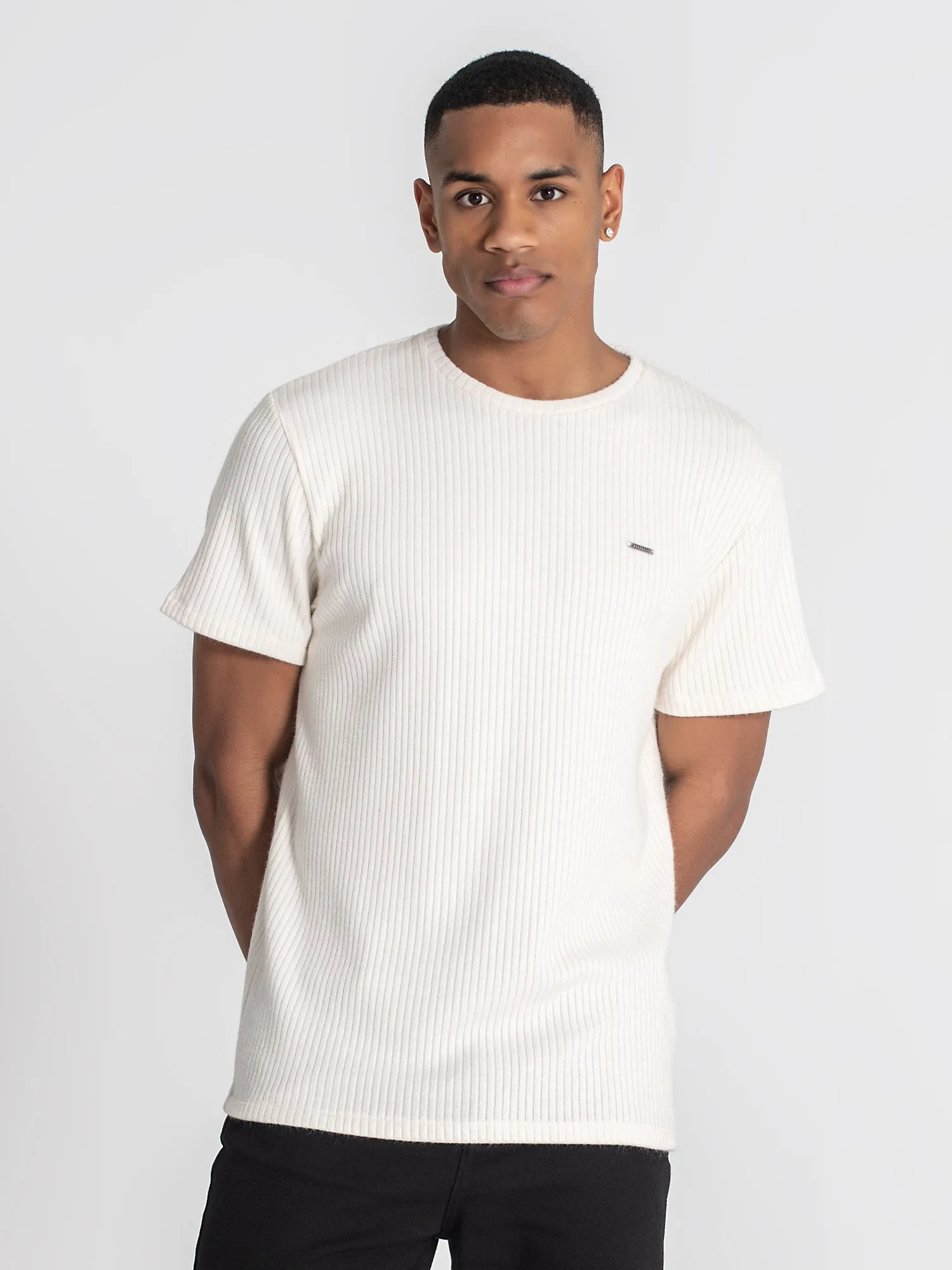 White Striped Tee