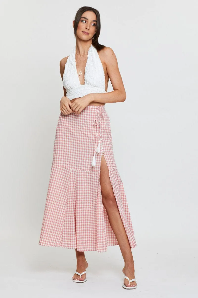 White Top Halter Neck