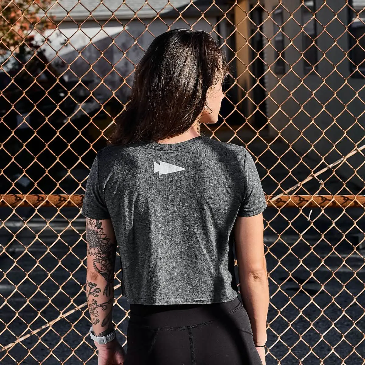 Women's Cropped Tee - Poly-Blend