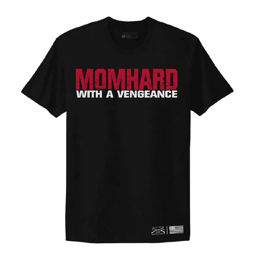 Women's Mom Hard Boyfriend Fit T-Shirt - Black