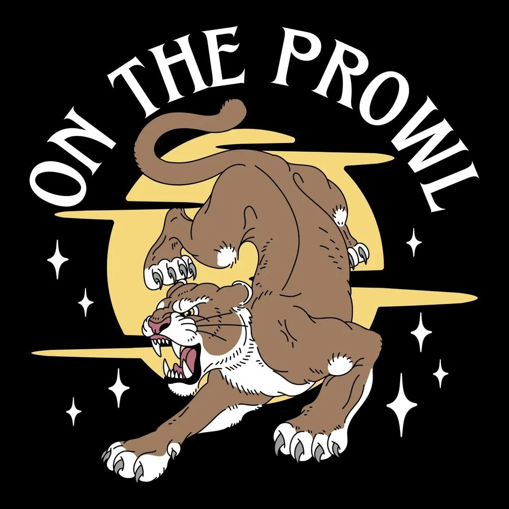 Women's On The Prowl Boyfriend Fit T-Shirt - Black
