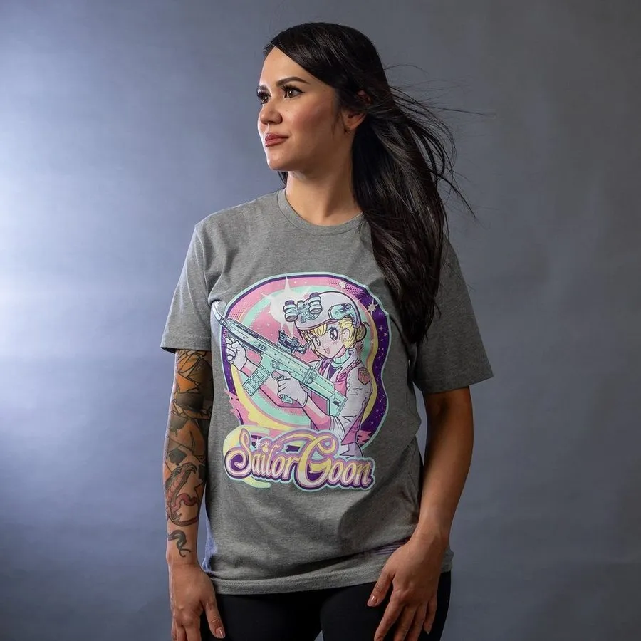 Women's Sailor Goon Boyfriend Fit T-Shirt - Dark Heather Gray