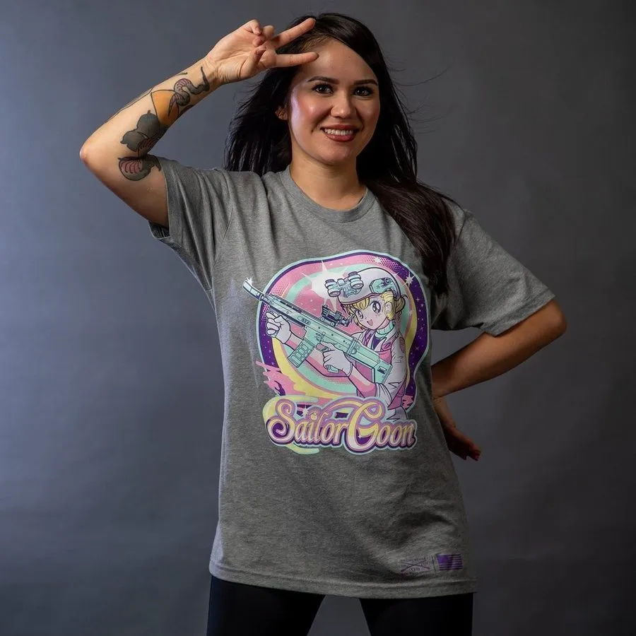 Women's Sailor Goon Boyfriend Fit T-Shirt - Dark Heather Gray