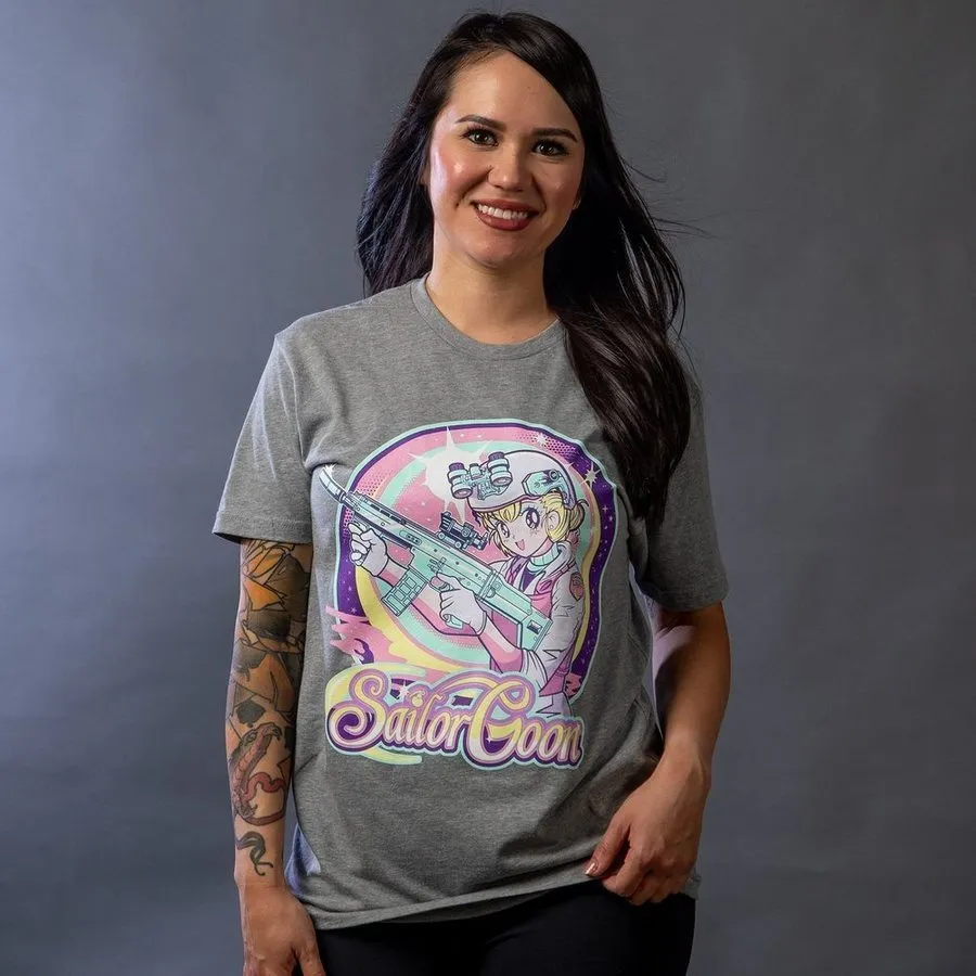 Women's Sailor Goon Boyfriend Fit T-Shirt - Dark Heather Gray