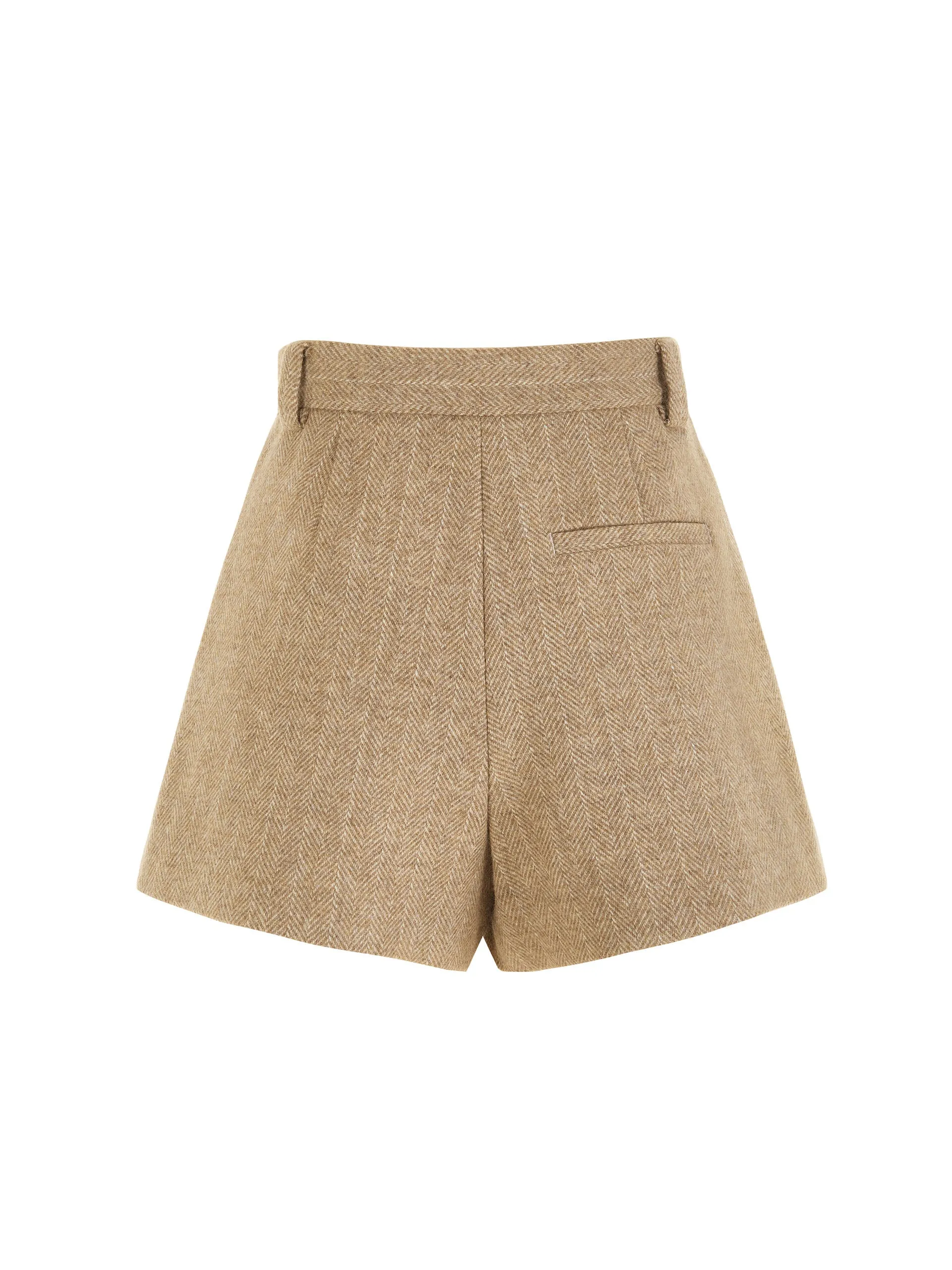 Wool Striped Shorts with Pockets