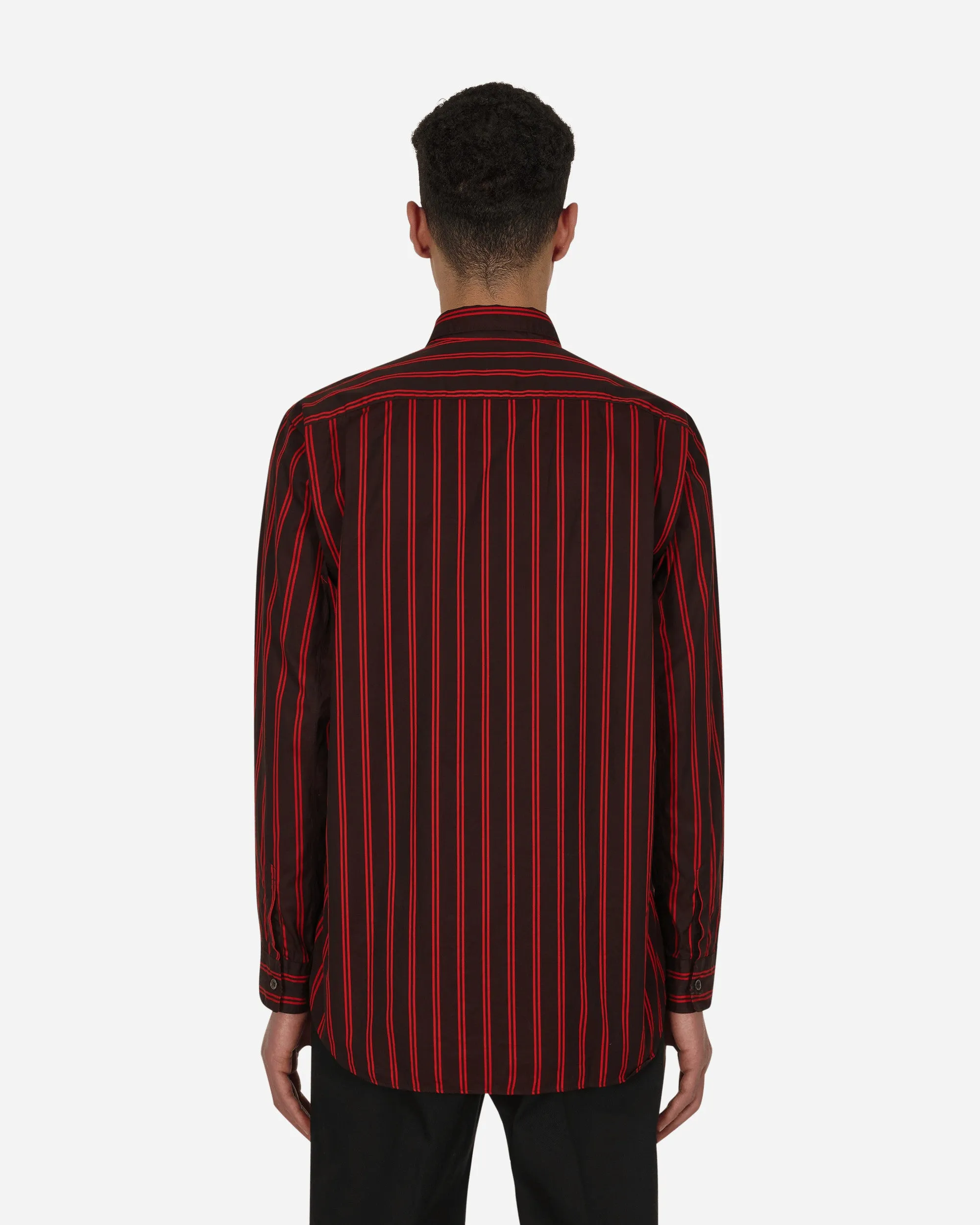 Yarn Dyed Stripe Shirt Black