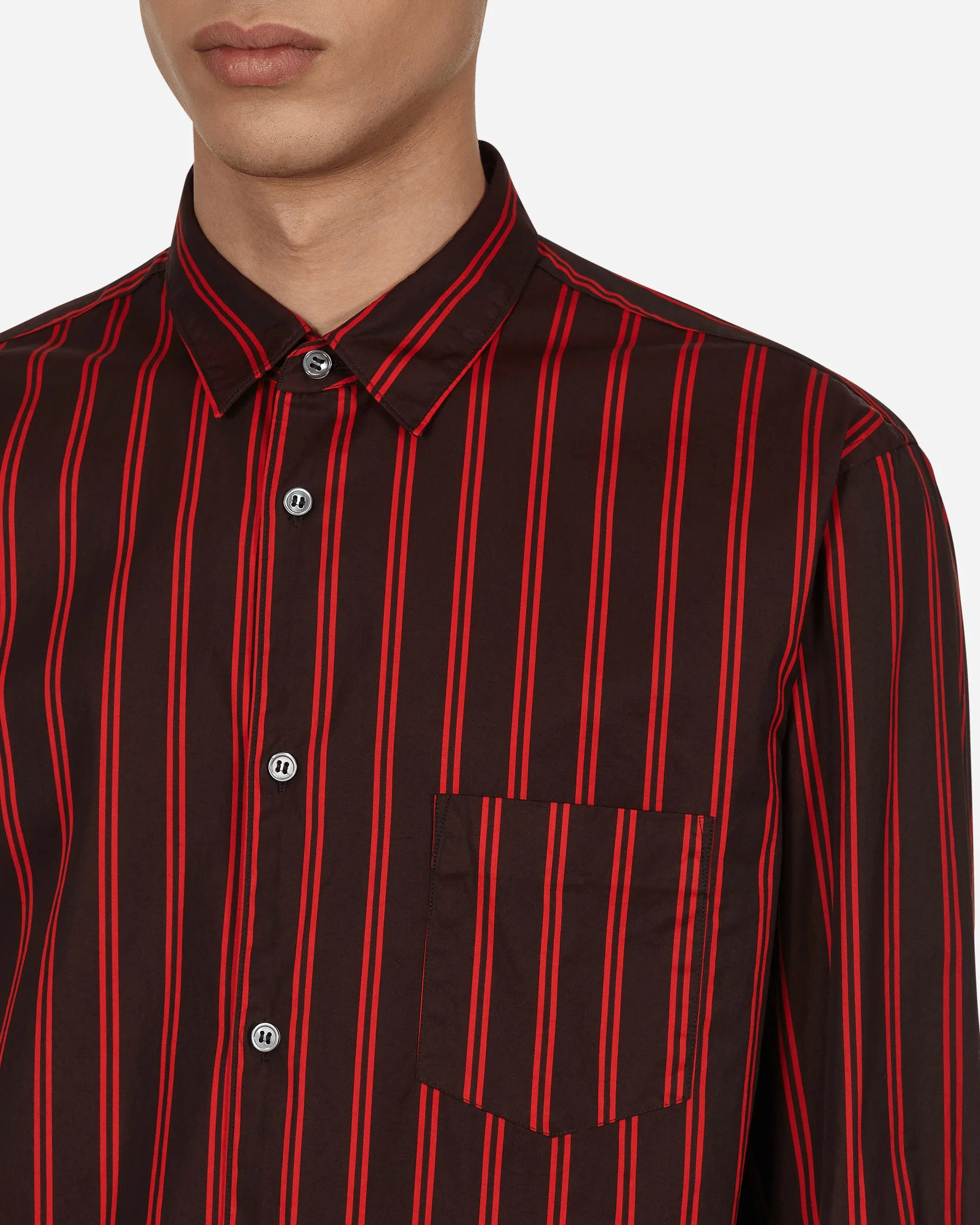 Yarn Dyed Stripe Shirt Black