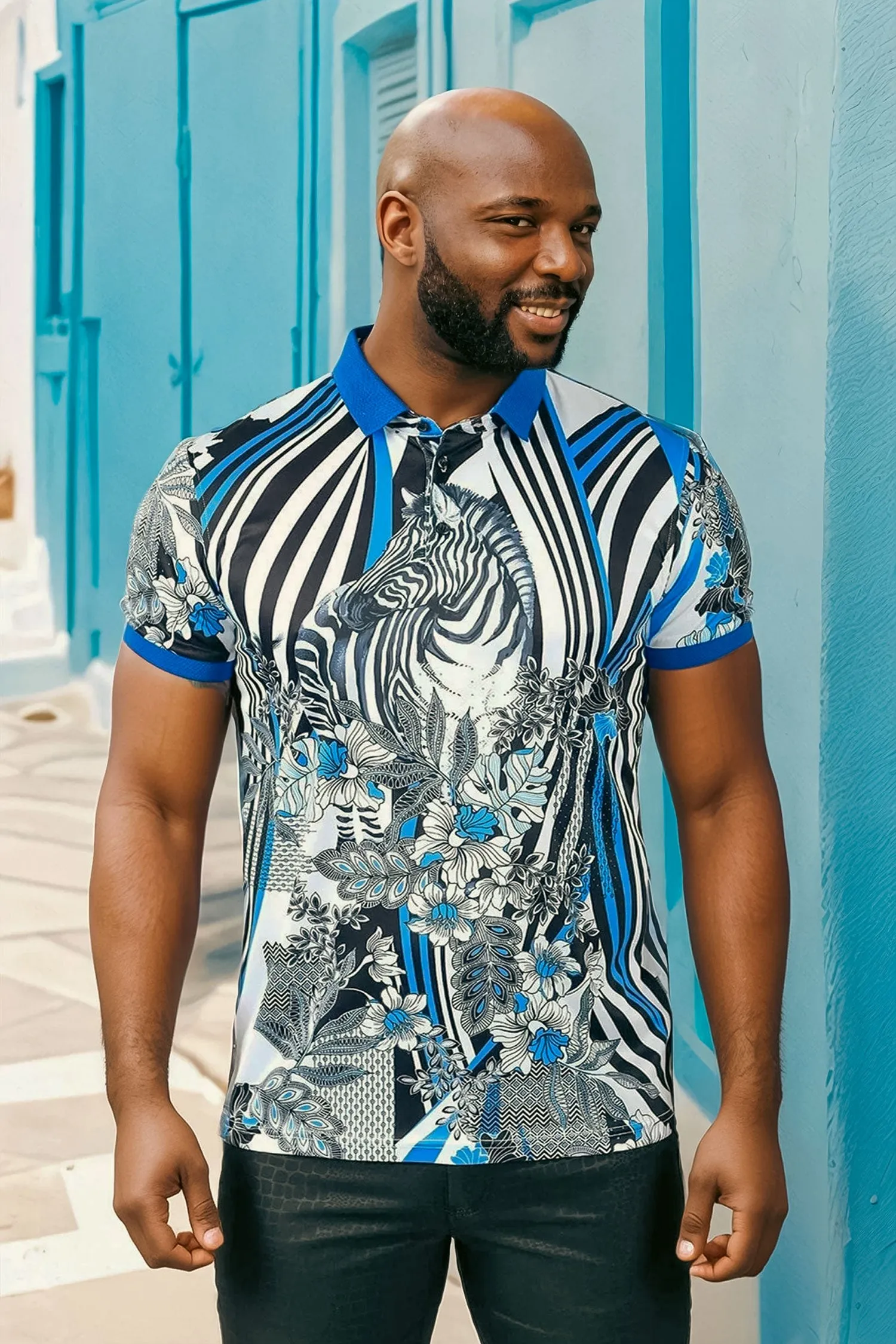ZEBRA ABSTRACT Polo Shirt