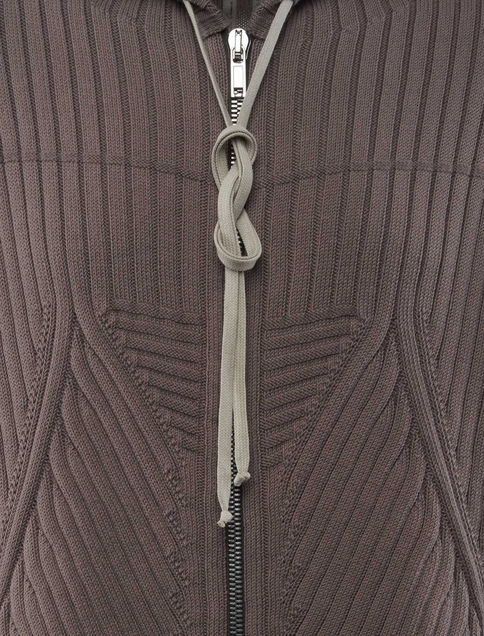 ZIPPED KNIT HOODIE